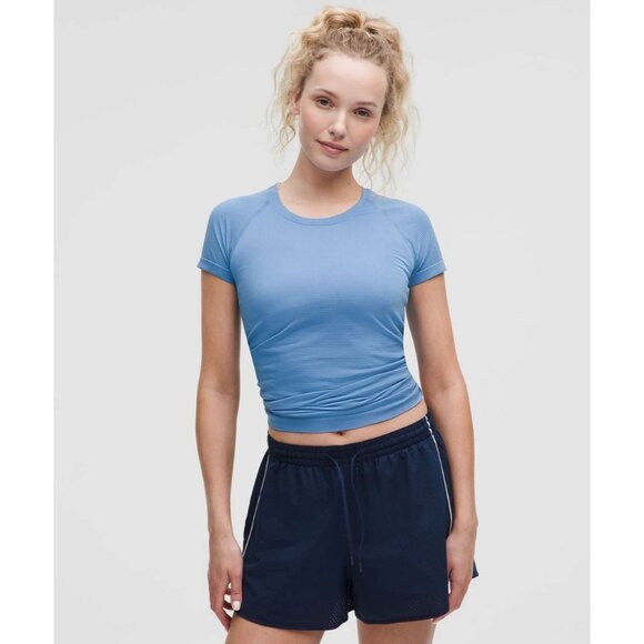 Lululemon Swiftly Tech Short-Sleeve Shirt 2.0 Hip Length Pool Party Size 16 - Picture 1 of 2